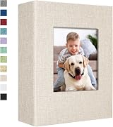 Vienrose 4x6 Photo Album Linen Cover 100 Pockets Beiges Black Pages view 4