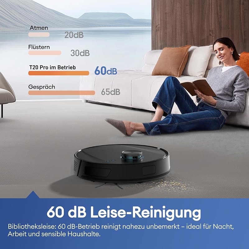 Saugroboter mit Wischfunktion 10000Pa mit Absaugstation 3,5L