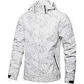 Hikevitang Men's Lightweight Waterproof Rain Jacket,Shell Hooded Outdoor Raincoat Hiking Windbreake jacket
