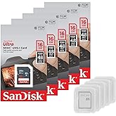 SanDisk 5 Pack Ultra 16GB SD SDHC Memory Flash Card UHS-I Class 10 Read Speed up to 48MB/s 320X SDSDUNB-016G-GN3IN Wholesale 