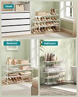 SONGMICS 4-Tier Shoe Rack Storage Organizer Metal Upright or Upside Down view 7