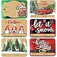 80-Count Foil Kraft Christmas Tags Sticker，8 Jumbo Designs - Xmas to from Christmas Stickers Name Tags Write On Labels - Holiday Present Label…