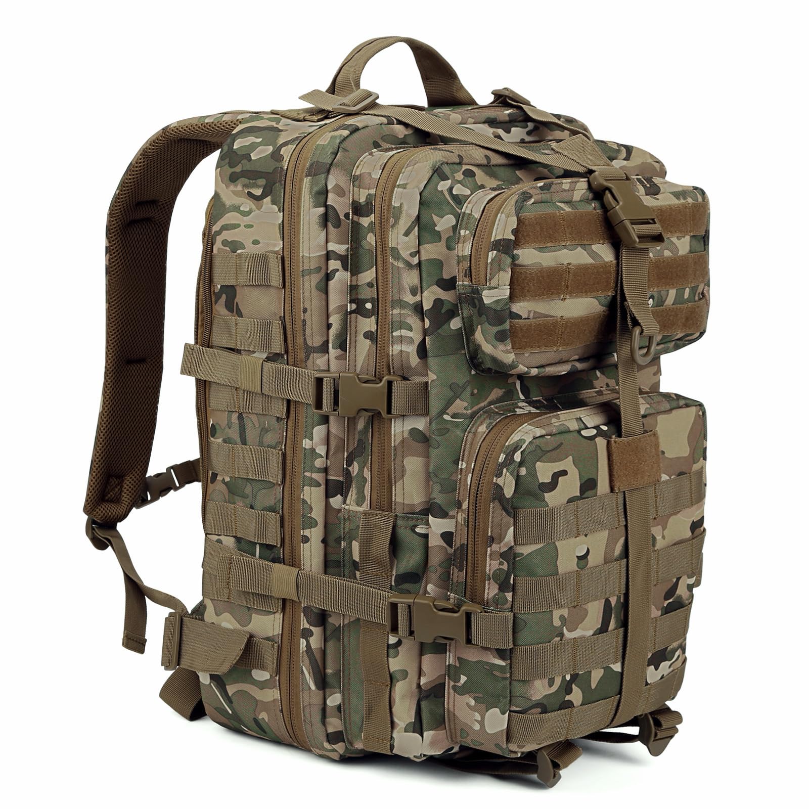 28L Tactical Backpack For Men – Molle Military Rucksack, Waterproof Nylon, Laptop Compartment, Hiking Day Pack