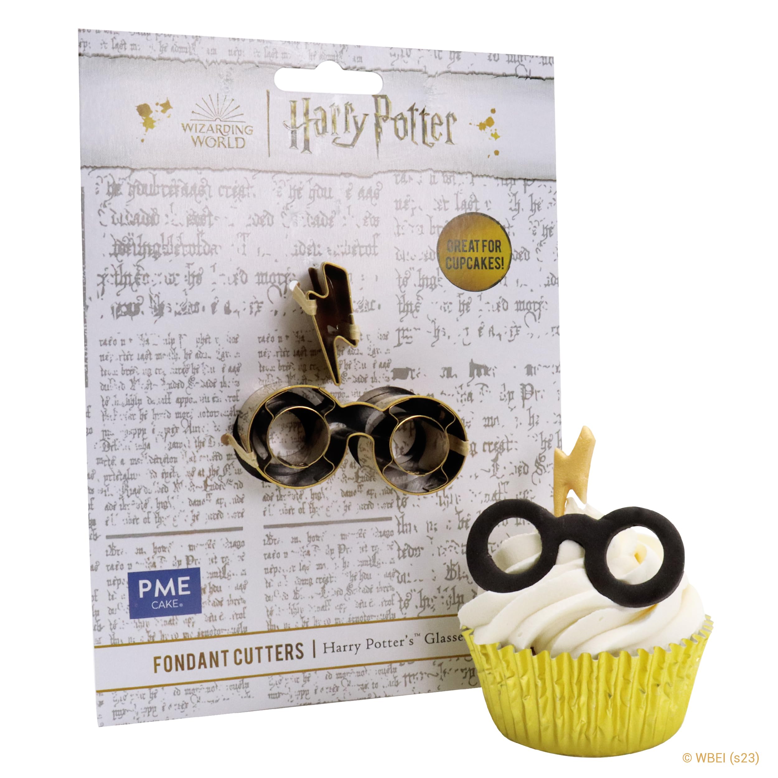 PME Harry Potter Fondant & Cookie Cutter, Set of 2, Harry's Glasses & Scar, Small, Silver