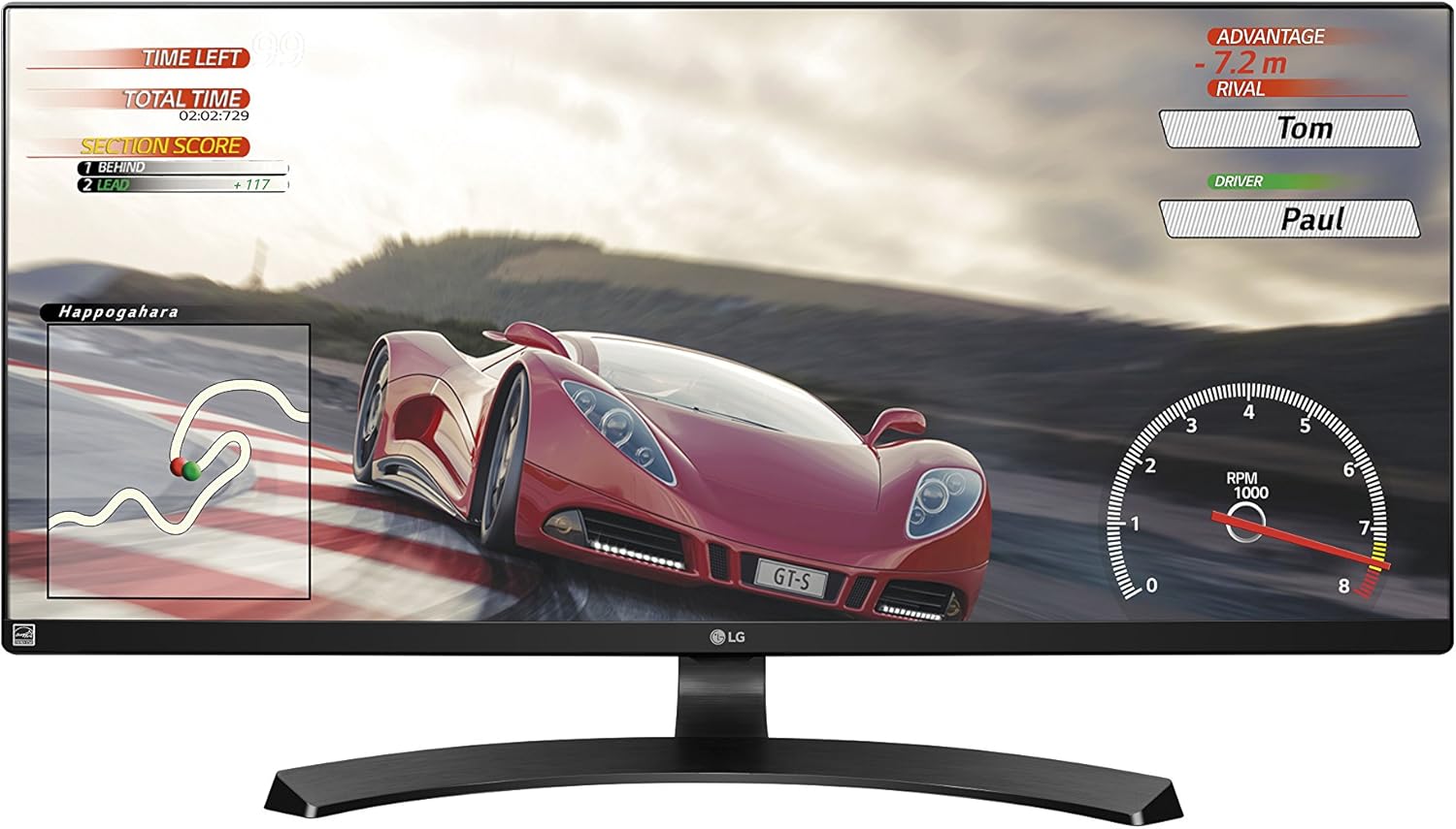 Monitor curvo panorámico para diseñadores y gamers