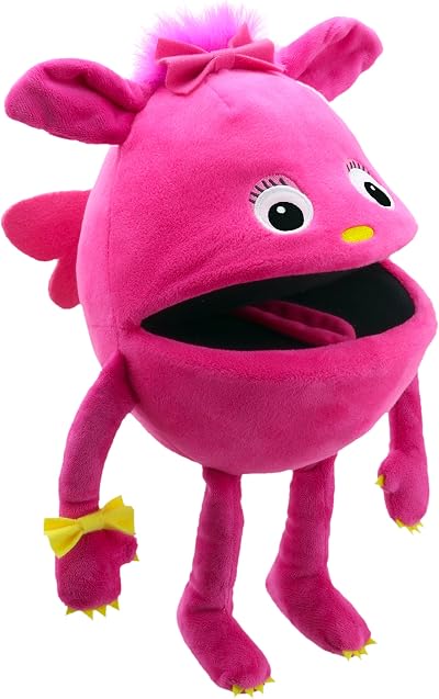The Puppet Company Baby Monsters Pink Hand Puppet 35cm Squeaker Fun