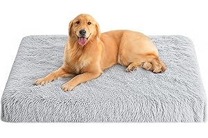 WESTERN HOME WH Dog Crate Bed for Large Dogs, Waterproof Orthopedic Dog Bed - Egg Crate Foam Dog Bed with Removable Washable Cover, Plush Dog Bed with Non-Slip Bottom