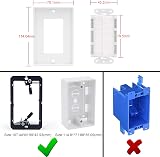 VCE 2 Pack White Single Gang Brush Wall Plate Cable Pass Through for TV HDMI view 2