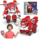 Super Wings Toys, 7 Inch Jett's Super Mecha Transforming Robot, Transforming from Toy Plane to Robot just 14 Steps, Action Fi