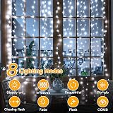 Ollny Curtain Lights 300LED USB 3m x 3m Waterproof 8 Modes Warm White view 4