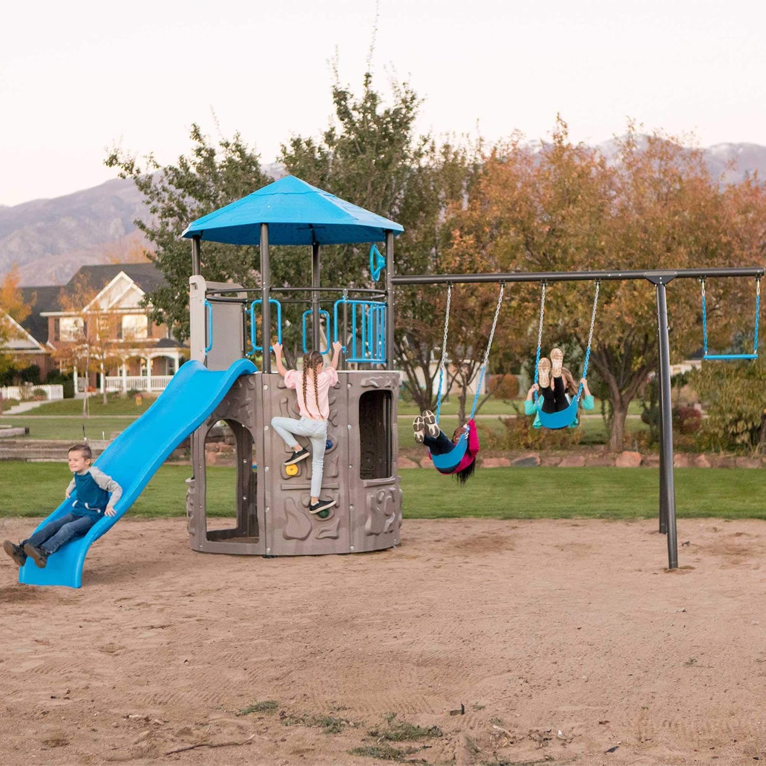 lifetime adventure tower swing set