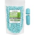 XPRS Nutra Size 0 Empty Capsules - 1000 Count Empty Vegan Capsules - Vegetarian Empty Pill Capsules - DIY Vegetable Capsule Filling- Veggie Pill Capsules Gel Caps (Aqua)