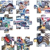 Larsen PG5 Monster Trucks Race 35 Piece Jigsaw Puzzle with Tray & Frame view 8