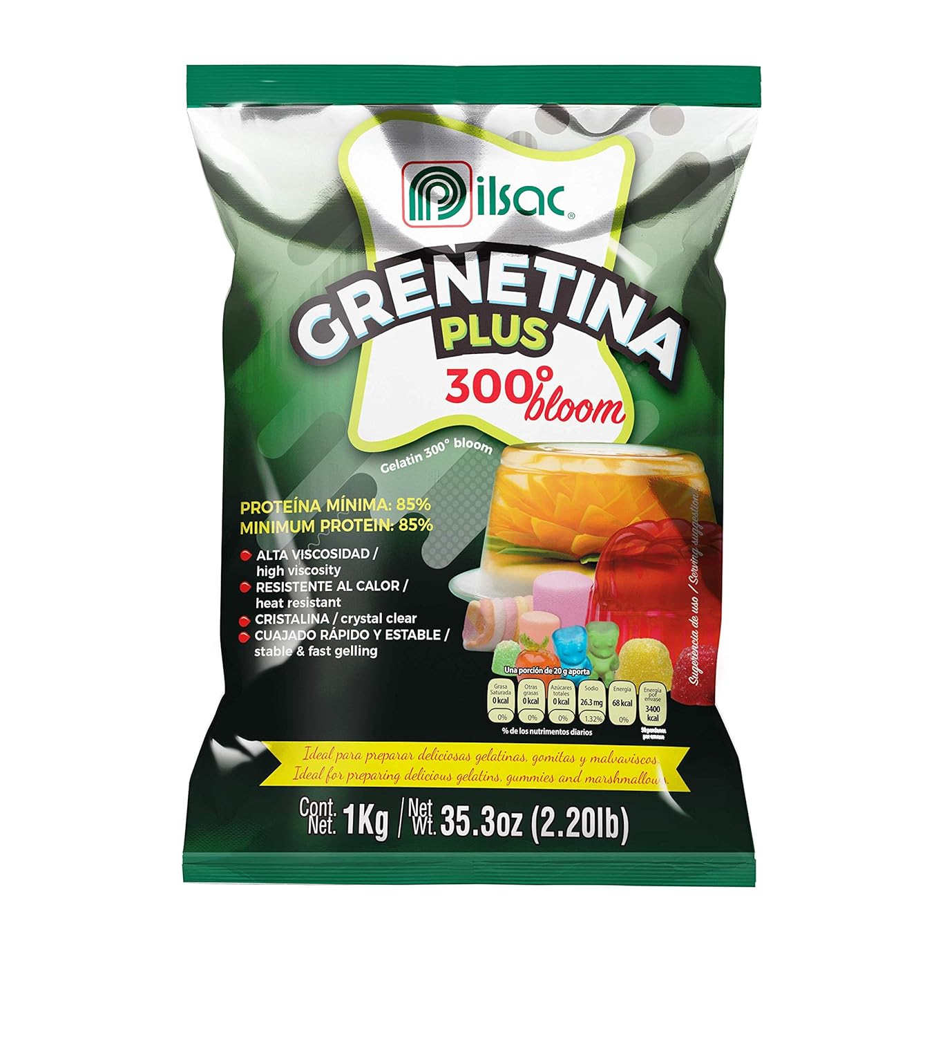 Pilsac 300° Bloom Gelatin (2.2 lb) Grocery & Gourmet Food