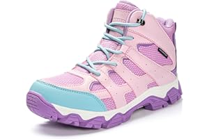 R CORD Kids Hiking Boots Waterproof Girls Hiking Boots Outdoor Non-Slip Comfortable Trekking Mountaineeing Shoes
