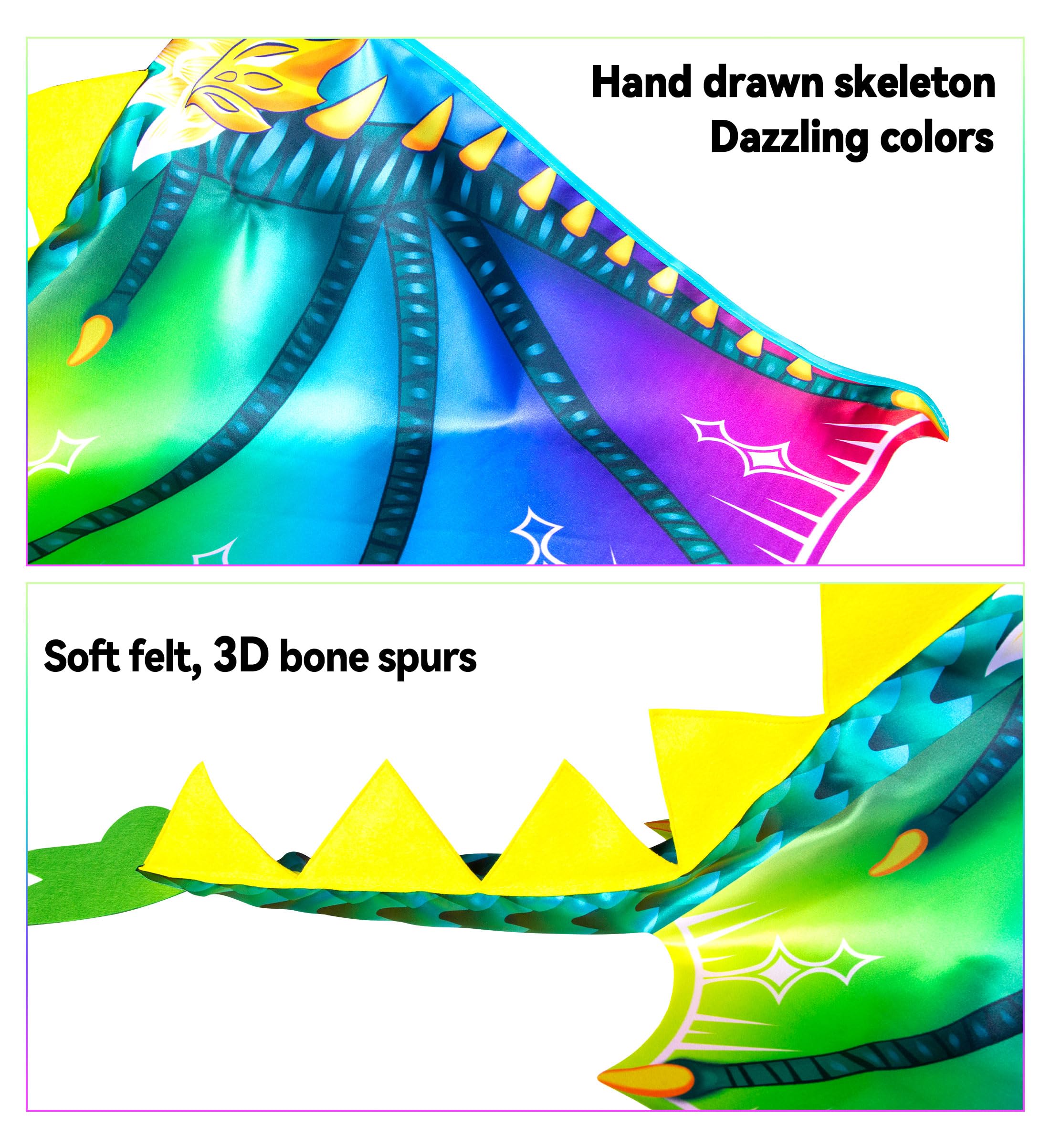 D.Q.Z Toddlers Dragon-Wings Costume for Kids Dinosaur Toys Gifts for 4 Years old Boys Girls Birthday Dress Up Party