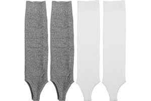 SAFIGLE 2 Pairs Knitted Ballet Leg Warmers Lounge Calf Socks Athletic Ballet Yoga Dance Supply Decorative Socks For Women And