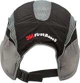 3M First Base 3 Bump Cap Elite Black Grey 55 mm Reduced Peak EN812 A1 view 3