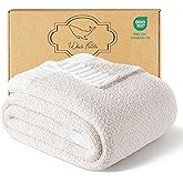 Whale Flotilla Knit Throw Blanket, Ultra Soft Warm Reversible Cozy Decorative Blankets for Couch Sofa and Bed, 50x60 Inch, Camel