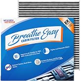 Spearhead Odor Defense Breathe Easy AC &amp; Heater Cabin Air Filter (BE-450) | Fits 2018-2025 Wrangler, 2020-2025 Gladiator Like OEM | Up to 25% Longer Lasting w/Multi-Layer Activated Carbon, Easy Install
