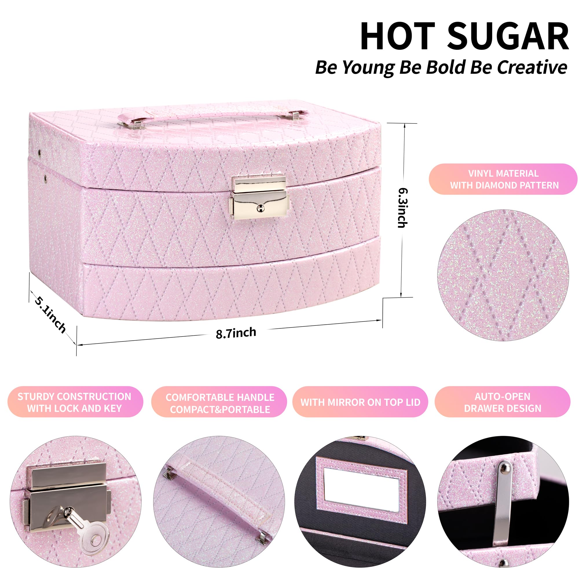 Hot Sugar Makeup Kit for Girls 10-12 | All-in-One Beginner Cosmetic Set with Real Tools & Cosmetics | Birthday Christmas Gift for Tweens, Teens & Kids (Pink)