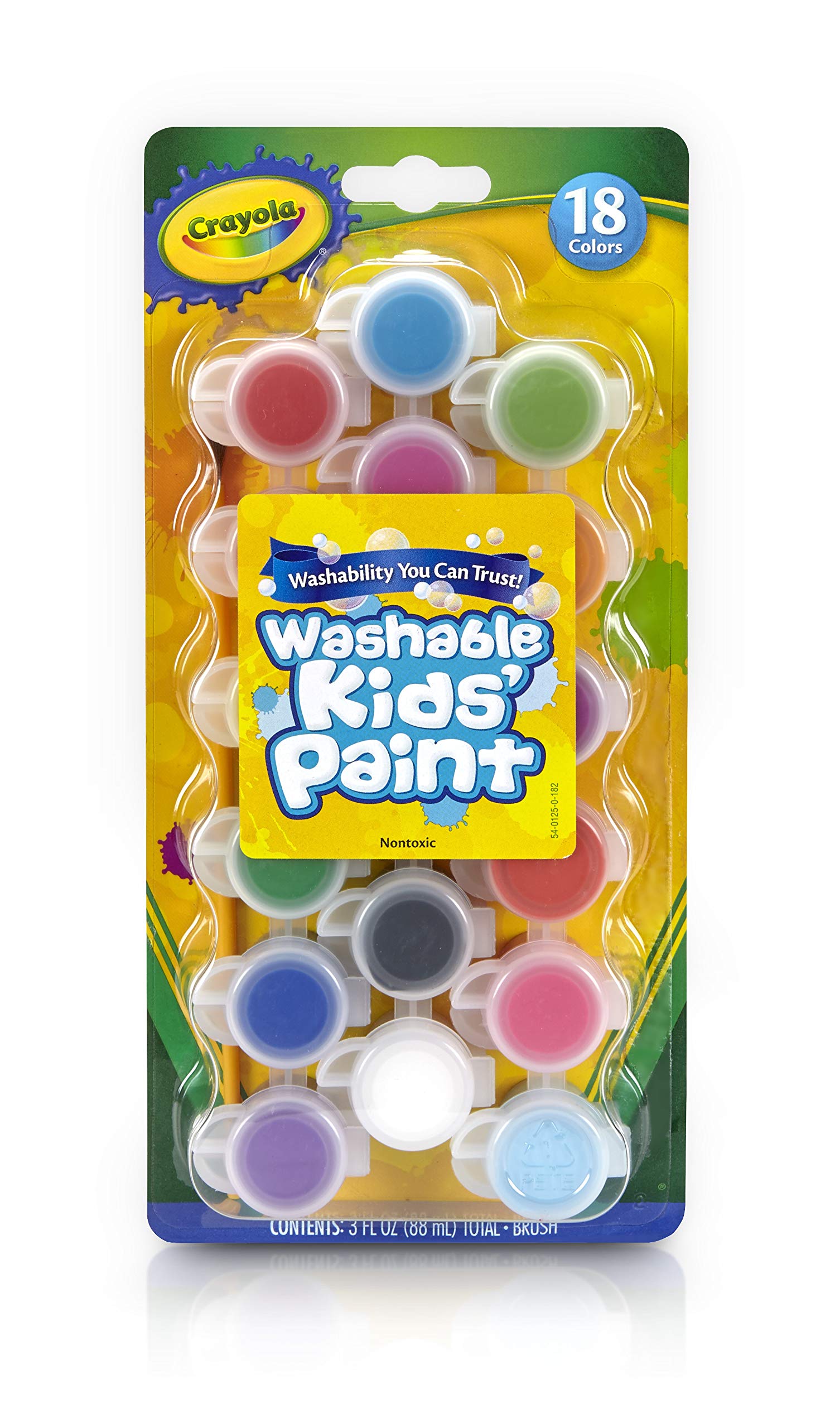 Download Crayola Washable Kids Paint Set & Paintbrush, Painting Supplies, 18 Count - Buy Online in UAE ...