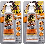 Gorilla Max Strength Clear Construction Adhesive, 2.5 Ounce Squeeze Tube, Clear, (Pack of 2)