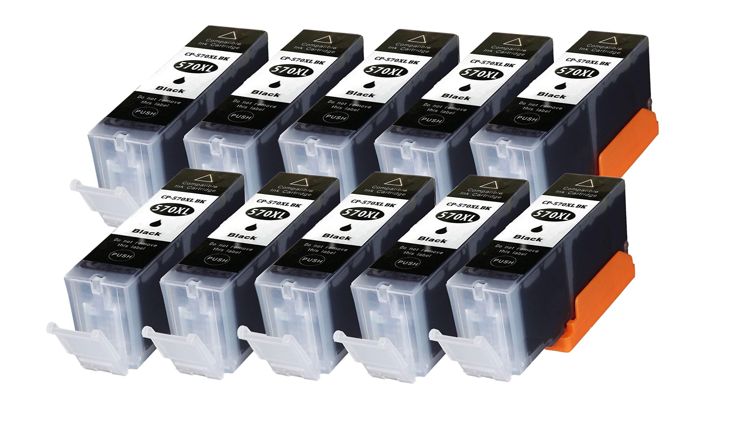 10 replacement for Canon PGI-570PGBK PGI-570XL Black Ink Cartridges Compatible with Canon Pixma MG5750 TS5050 MG5751 MG5753 MG6850 MG6851 MG6852 TS5051 TS5053 TS5055 TS6050 TS6051