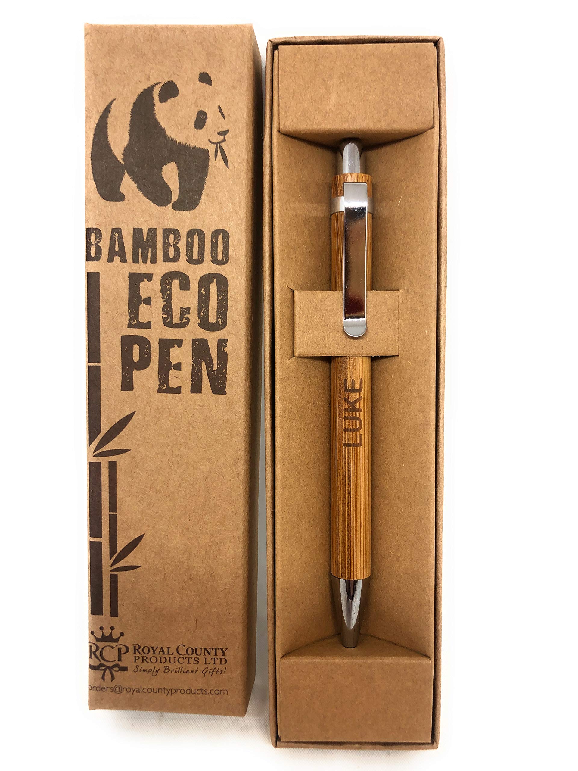 Royal County Personalised Bamboo Pens - Eco Friendly - Luke