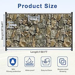 UPGRADE 3'x1'Customized PVC Privacy Fence Screen