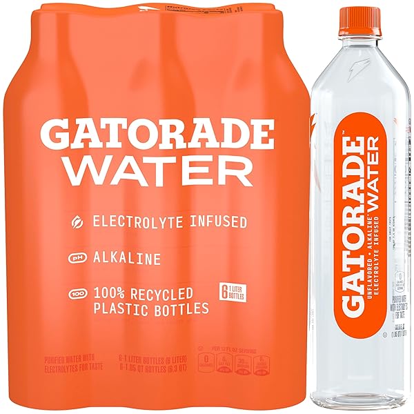 GATORADE WATER, ELECTROLYTE INFUSED FOR GREAT TASTE, ALKALINE...