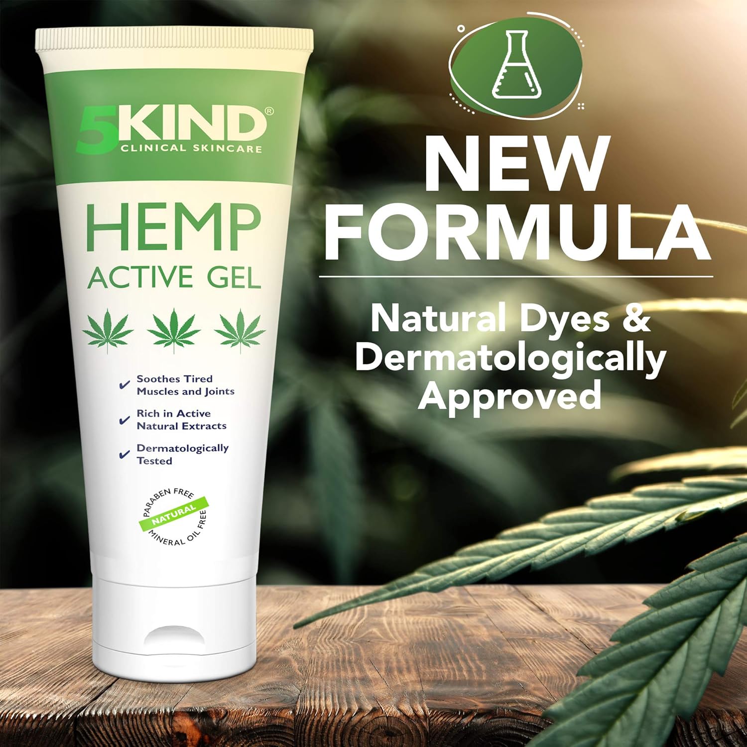 5kind Hemp Active Gel 100ml, High Strength Formula, Natural Hemp Massage Gel for Back Muscles, Feet, Knees, Neck & Shoulders - Image 5