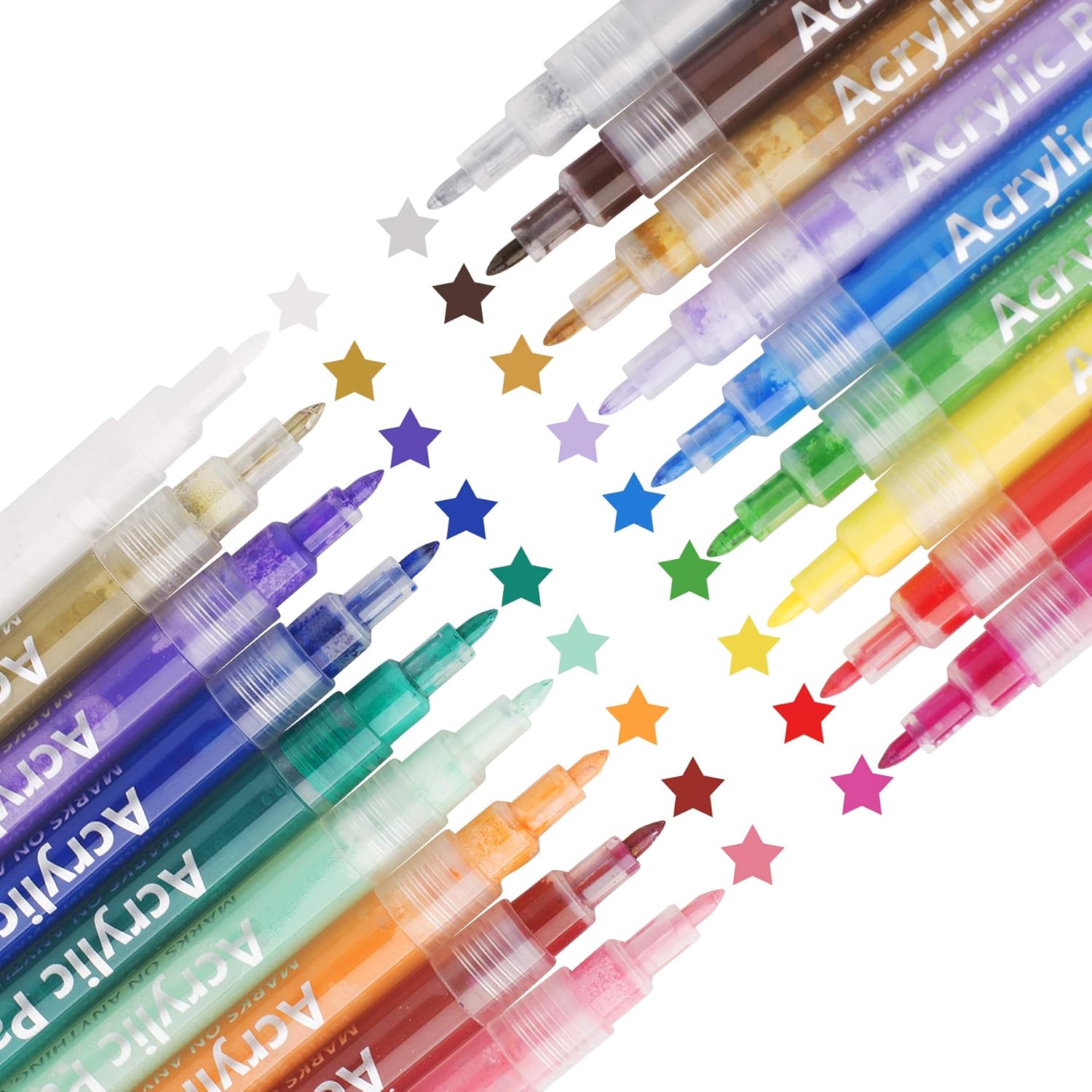 Acrylic Paint Marker Pens, Waterproof Paint Pens for Rocks