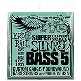 Ernie Ball 5-String Super-Long Scale Slinky Bass Set, .045 - .130