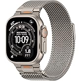 BXUXOHS Milanese Loop- Compatible with Apple Watch Ultra 3 2 1 Band for Men 49mm 46mm 45mm 44mm 42mm 41mm 40mm 38mm,Magnetic Mesh Metal Strap Wristband for iWatch SE 3/2 Series 11/10/9/8/7/6/5/4 Ultra