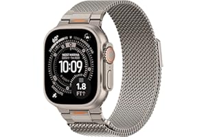 BXUXOHS Milanese Loop- Compatible with Apple Watch Ultra 3 2 1 Band for Men 49mm 46mm 45mm 44mm 42mm 41mm 40mm 38mm,Magnetic Mesh Metal Strap Wristband for iWatch SE 3/2 Series 11/10/9/8/7/6/5/4 Ultra