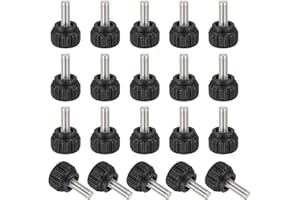 MECCANIXITY 20 Pcs Threaded Knurled Thumbscrew, M4 x 10mm Monitor Mount Arm Screws Stainless Steel Clamping Knobs Grip Thumb 
