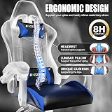 bigzzia Gaming Chair Office Desk Chair Ergonomic Reclining with Cushion view 5
