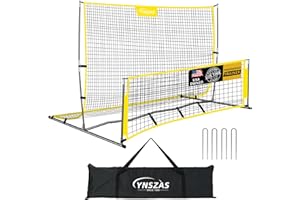 YNSZAS 𝙉𝙀𝙒 Professional Soccer Rebounder, 2-in-1 Bounce Back Rebound Net, Heavy Duty 7x3x4 FT, Soccer Ball Goal Training Equipment, Soccer Shooting Practice Trainer Gift for Athletes & Goalkeeper