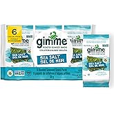 gimMe Organic Roasted Seaweed Snacks 30g Multipack - Sea Salt Favour- Healthy On-The-Go Snack for Kids & Adults - Keto, Vegan