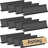 LEIFIDE 12 Pack Aluminum Name Plate Holder for Desk