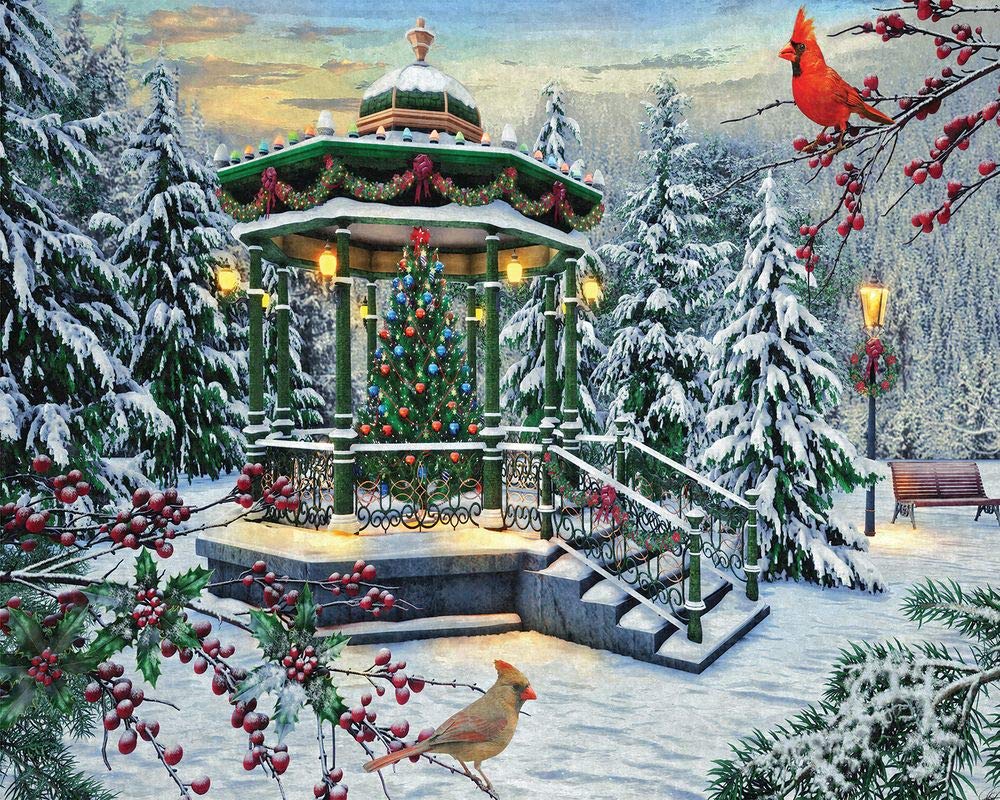 Springbok 1000 Piece Jigsaw Puzzle Holiday Gazebo - Unique Cut Pieces