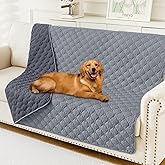 Smiry Waterproof Dog Bed Cover Blanket, Soft Reversible Pet Blanket, Washable Leakproof Cats Dogs Couch Cover for Sofa, Couch, Furniture (68x82 Inch, Grey/Dark Grey)