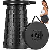 Qiguet Upgraded XXL Collapsible Stool - Folding Stool Max 1000lb Capacity,Portable Chair - Foldable Stool with Safety Lock,Portable Stool for Camping Barbecuing Fishing Gardening,Gifts for Fishermen.