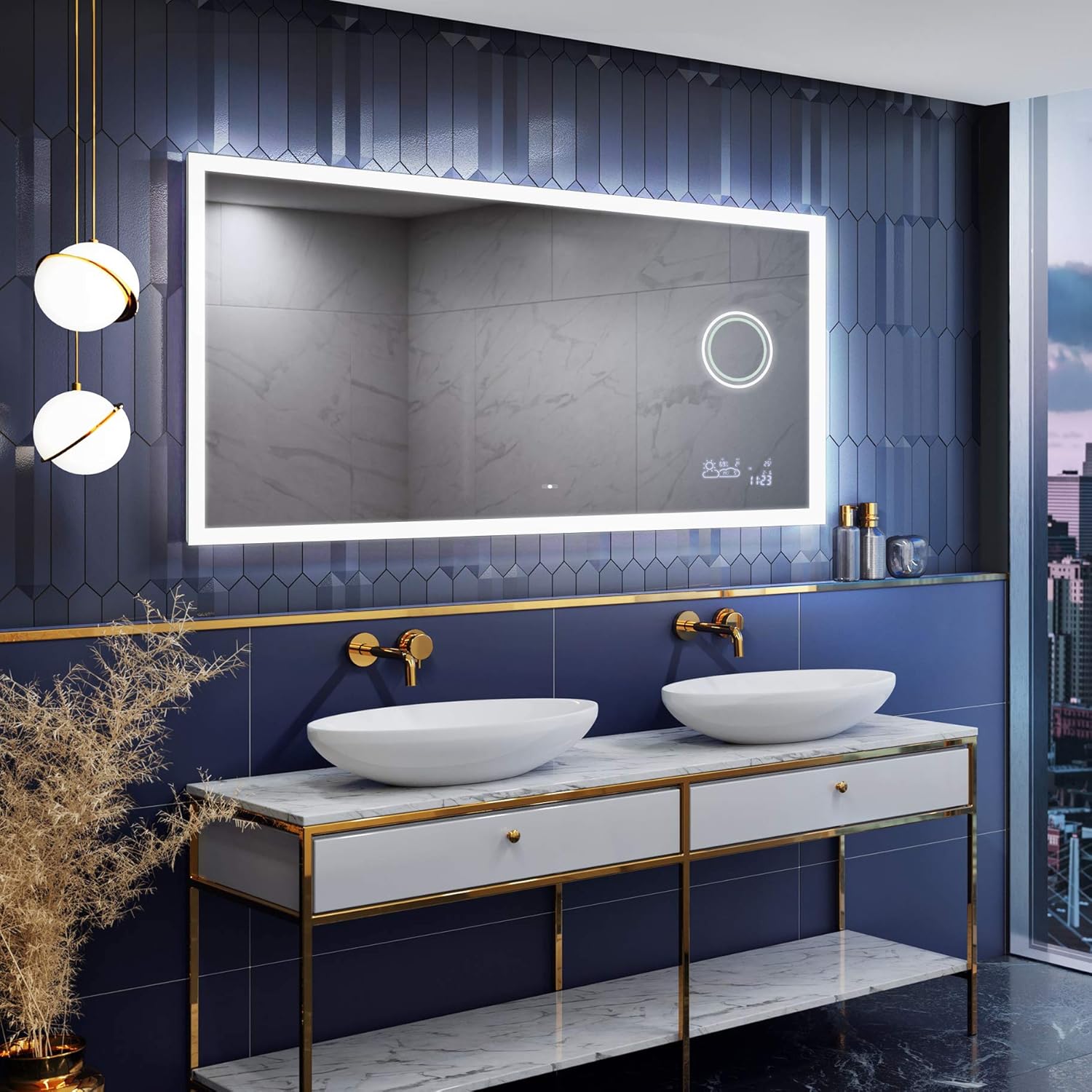 Artforma SlimLine 600 x 600mm LED Illuminated Bathroom Mirror with
