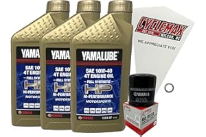 Cyclemax Full Synthetic Oil Change Kit compatible with 2022-2025 Yamaha YZF-R7