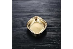 3-Pack Stainless Steel Condiment Dishes, Hot Pot Sauce Dishes, Western Restaurant Dipping Plates, Durable & Easy to Clean