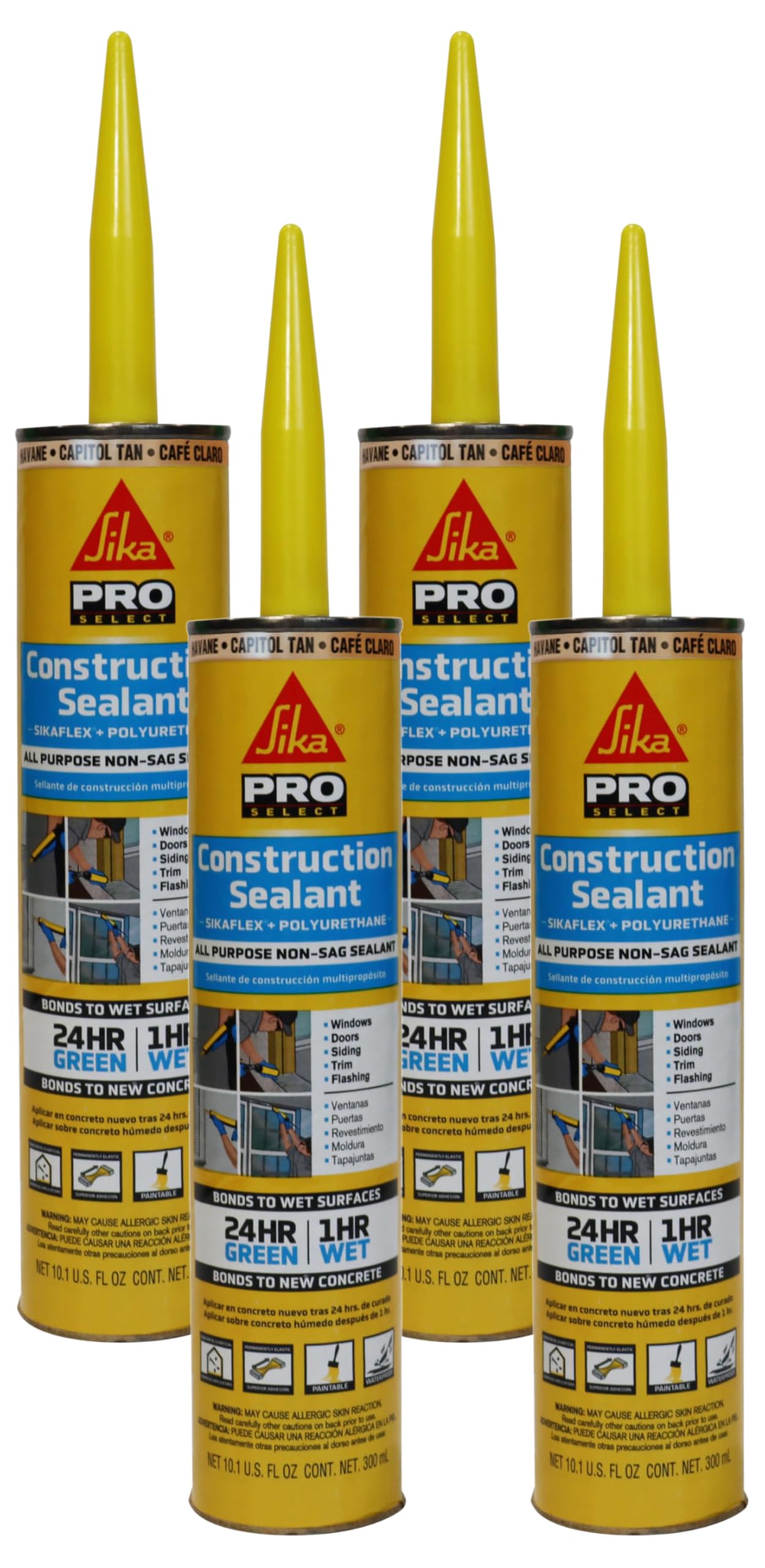 SIKA Corp 515311 Adhesive-Caulk, 10.1 fl oz, Tan (Pack of 4) Image