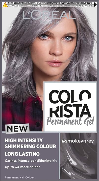 L'Oréal Colorista Permanent Gel Hair Dye Smokey Grey 3x Shine