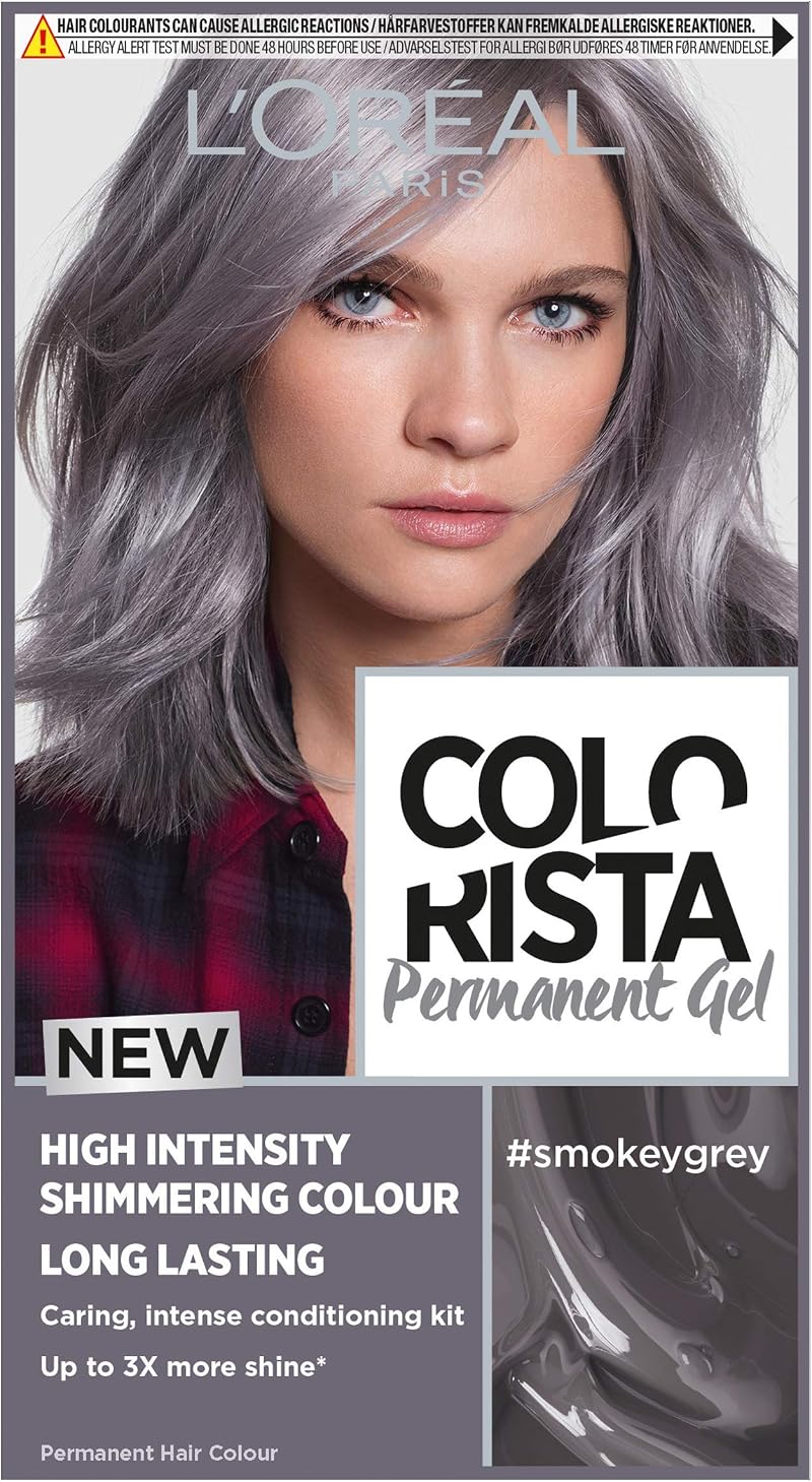 L'Oréal Colorista Permanent Gel Hair Dye Smokey Grey 3x Shine
